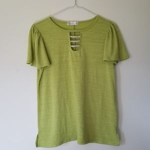 89th + Madison Women's  Small Chartreuse Top